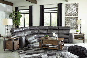 Samperstone Power Reclining Sectional Half Price Furniture