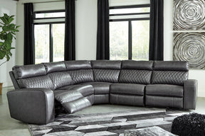 Samperstone Power Reclining Sectional Half Price Furniture