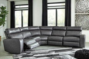 Samperstone Power Reclining Sectional Half Price Furniture