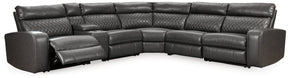 Samperstone Power Reclining Sectional Half Price Furniture