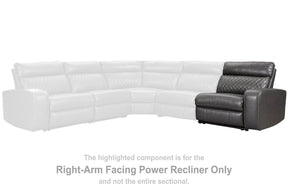 Samperstone Power Reclining Sectional Half Price Furniture