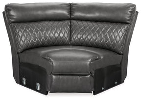 Samperstone Power Reclining Sectional Half Price Furniture