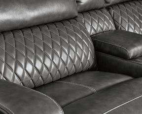 Samperstone Power Reclining Sectional Half Price Furniture