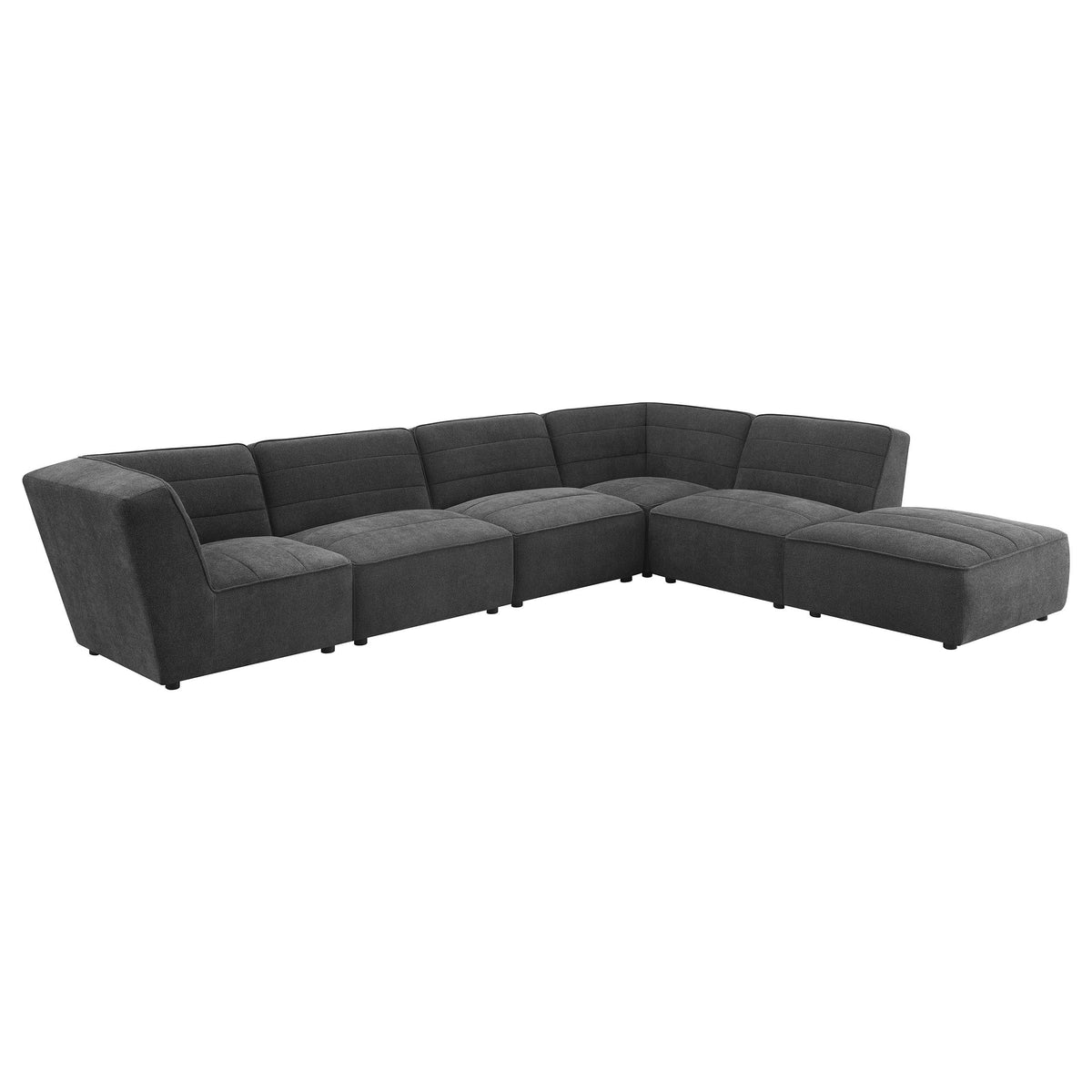 Sunny Upholstered 6-piece Modular Sectional Dark Charcoal  Half Price Furniture