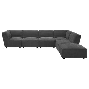 Sunny Upholstered 6-piece Modular Sectional Dark Charcoal Sunny Upholstered 6-piece Modular Sectional Dark Charcoal Half Price Furniture