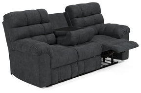 Wilhurst Reclining Sofa with Drop Down Table - Half Price Furniture