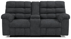 Wilhurst Reclining Loveseat with Console Half Price Furniture