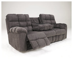 Acieona Reclining Sofa with Drop Down Table - Sofa - Half Price Furniture