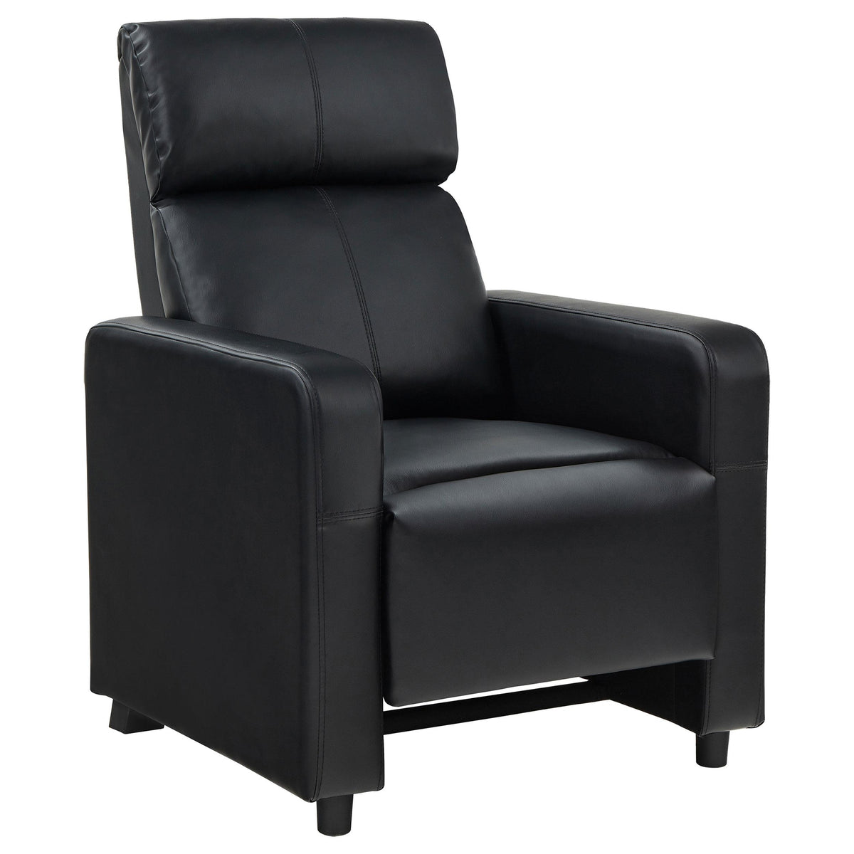 Toohey Home Theater Push Back Recliner Black  Half Price Furniture