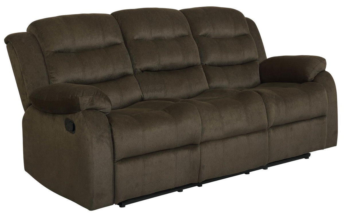 Rodman Pillow Top Arm Motion Sofa Olive Brown  Half Price Furniture