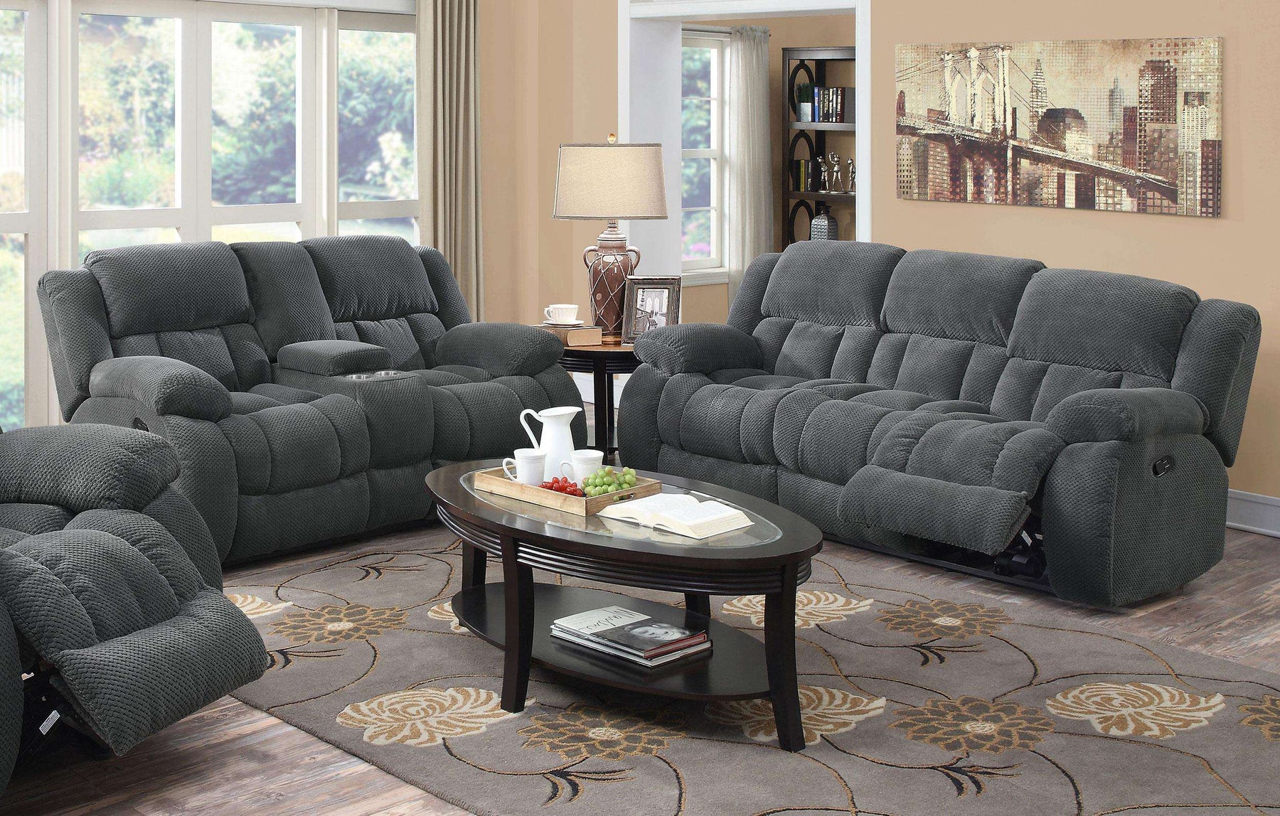 Weissman Upholstered Tufted Living Room Set - Half Price Furniture