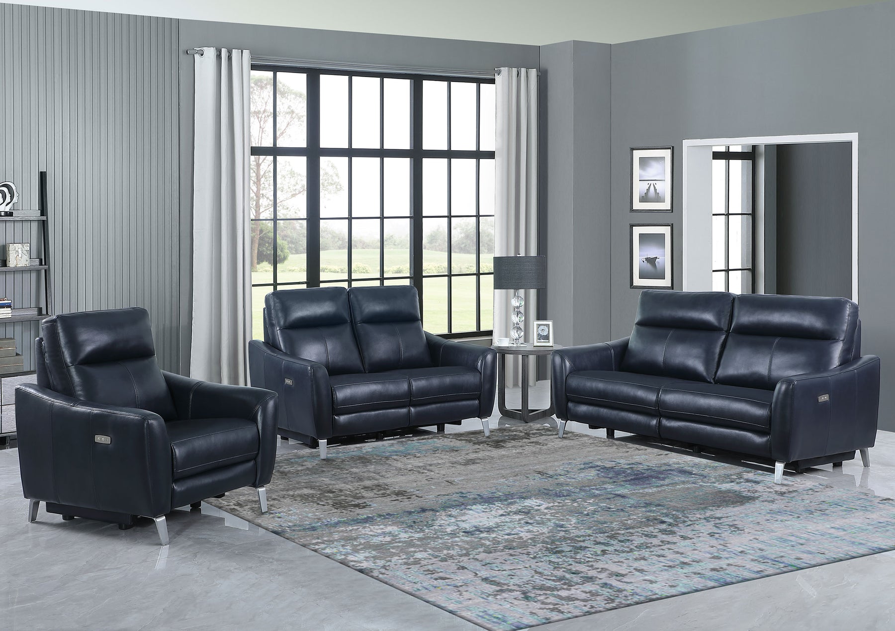 Derek Upholstered Power Living Room Set - Half Price Furniture