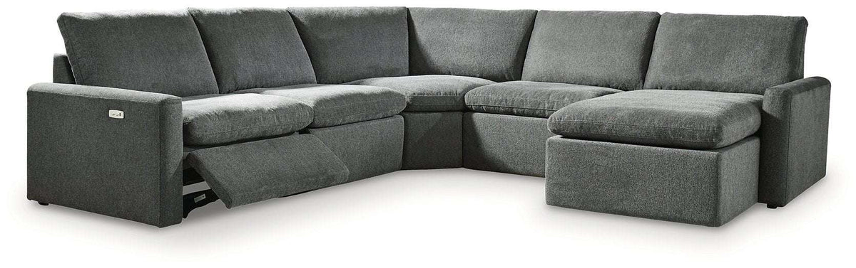 Hartsdale Power Reclining Sectional with Chaise Half Price Furniture