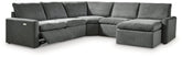 Hartsdale Power Reclining Sectional with Chaise Half Price Furniture