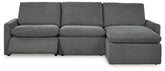 Hartsdale 3-Piece Right Arm Facing Reclining Sofa Chaise Half Price Furniture