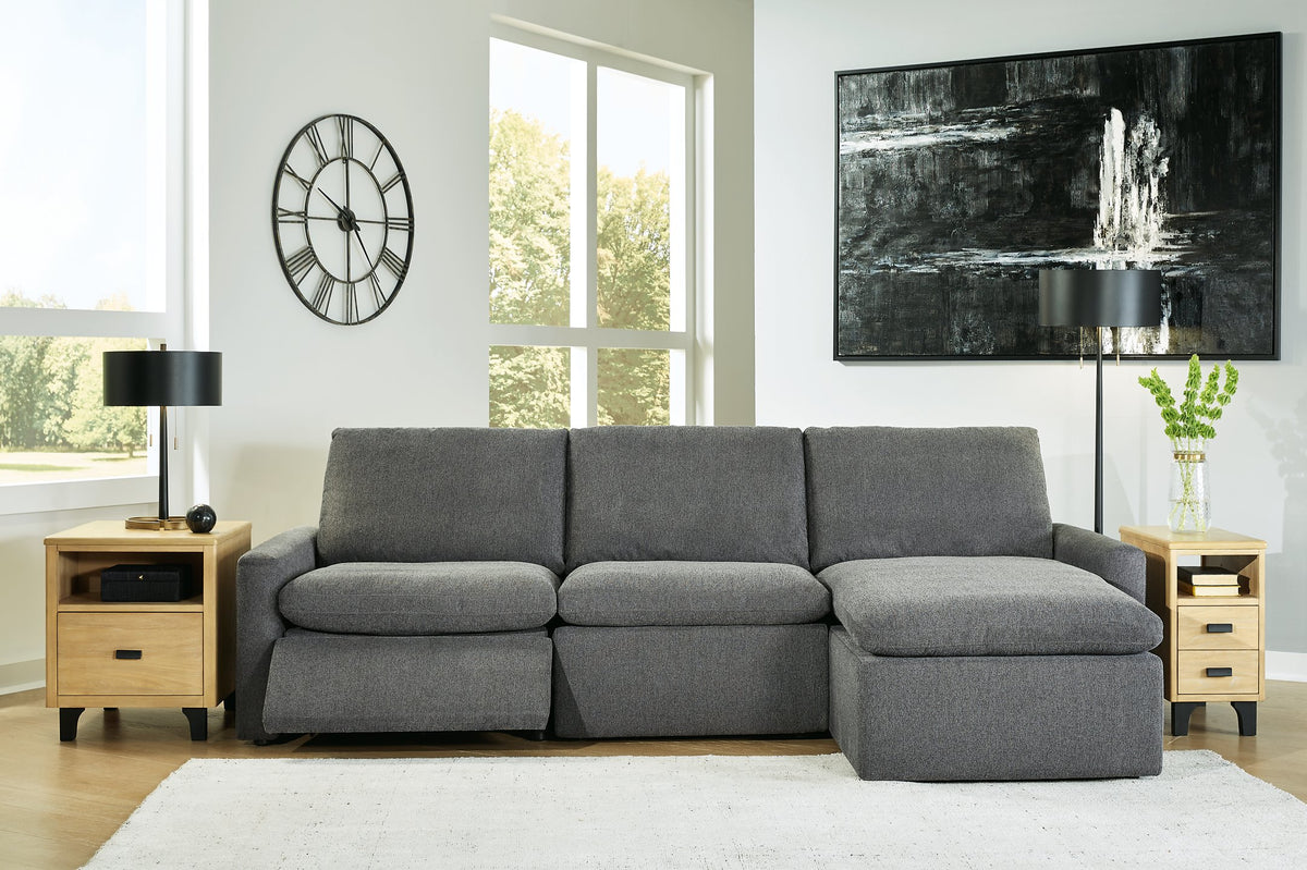 Hartsdale 3-Piece Right Arm Facing Reclining Sofa Chaise - Half Price Furniture