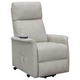 Herrera Power Lift Recliner with Wired Remote Beige  Half Price Furniture