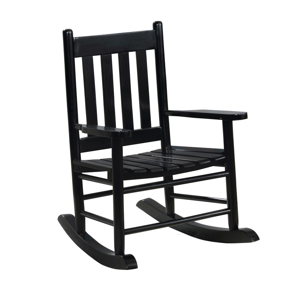 Annie Slat Back Youth Rocking Chair Black  Half Price Furniture