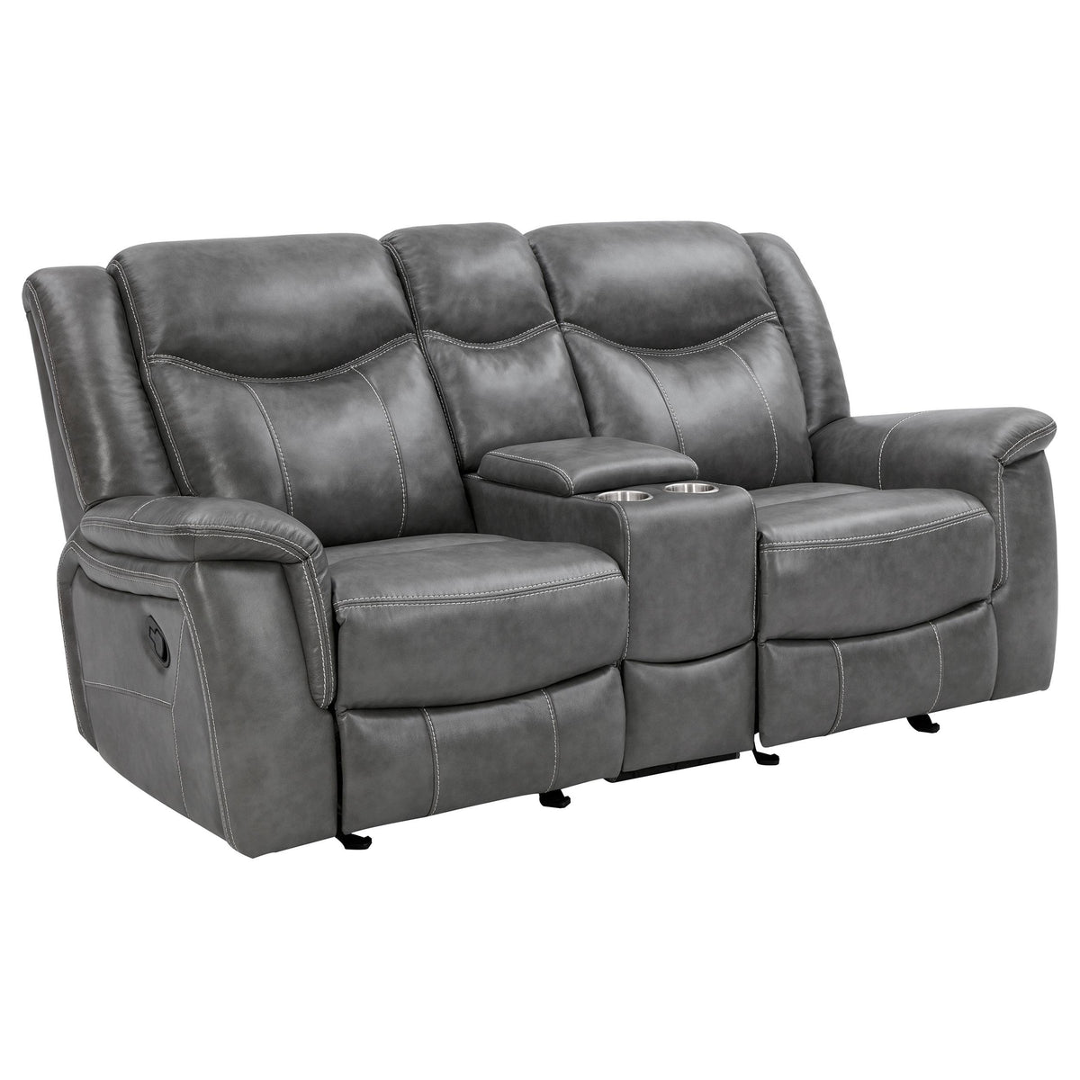 Conrad Upholstered Motion Loveseat Cool Grey  Half Price Furniture