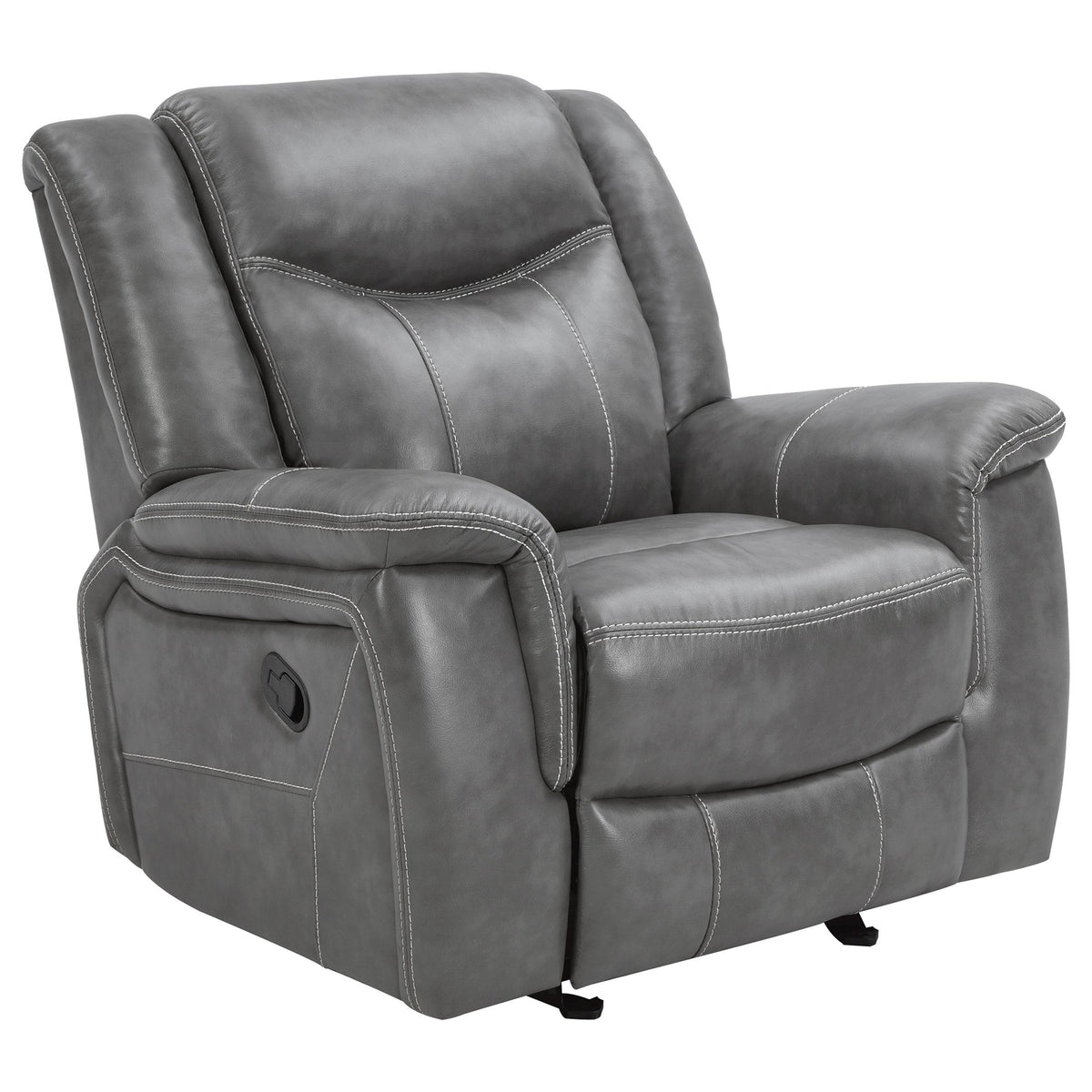 Conrad Upholstered Motion Glider Recliner Grey  Half Price Furniture