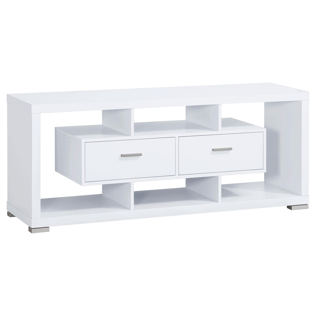 Darien 2-drawer Rectangular TV Console White Half Price Furniture