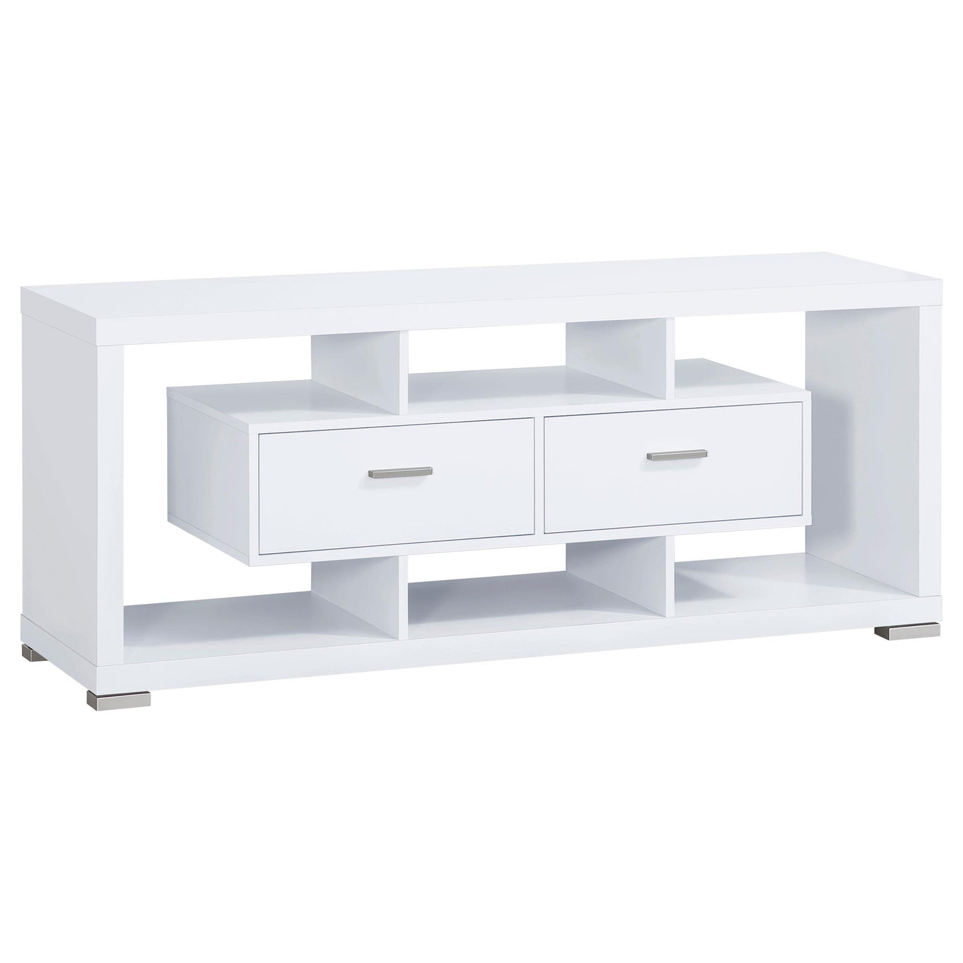 Darien 2-drawer Rectangular TV Console White Half Price Furniture