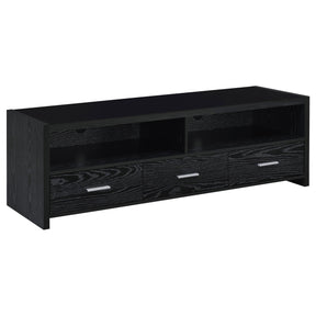 Alton 62" 3-drawer TV Console Black Oak Half Price Furniture