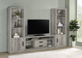 Burke 3-piece Entertainment Center Grey Driftwood Burke 3-piece Entertainment Center Grey Driftwood Half Price Furniture