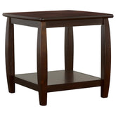 Dixon Square End Table with Bottom Shelf Espresso  Half Price Furniture