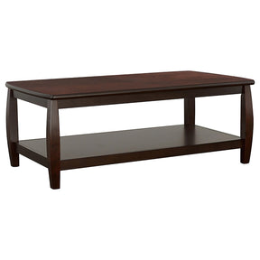 Dixon Rectangular Coffee Table with Lower Shelf Espresso  Half Price Furniture