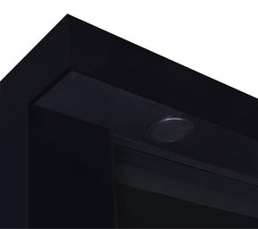 Mallory fireplace TV stand black high gloss