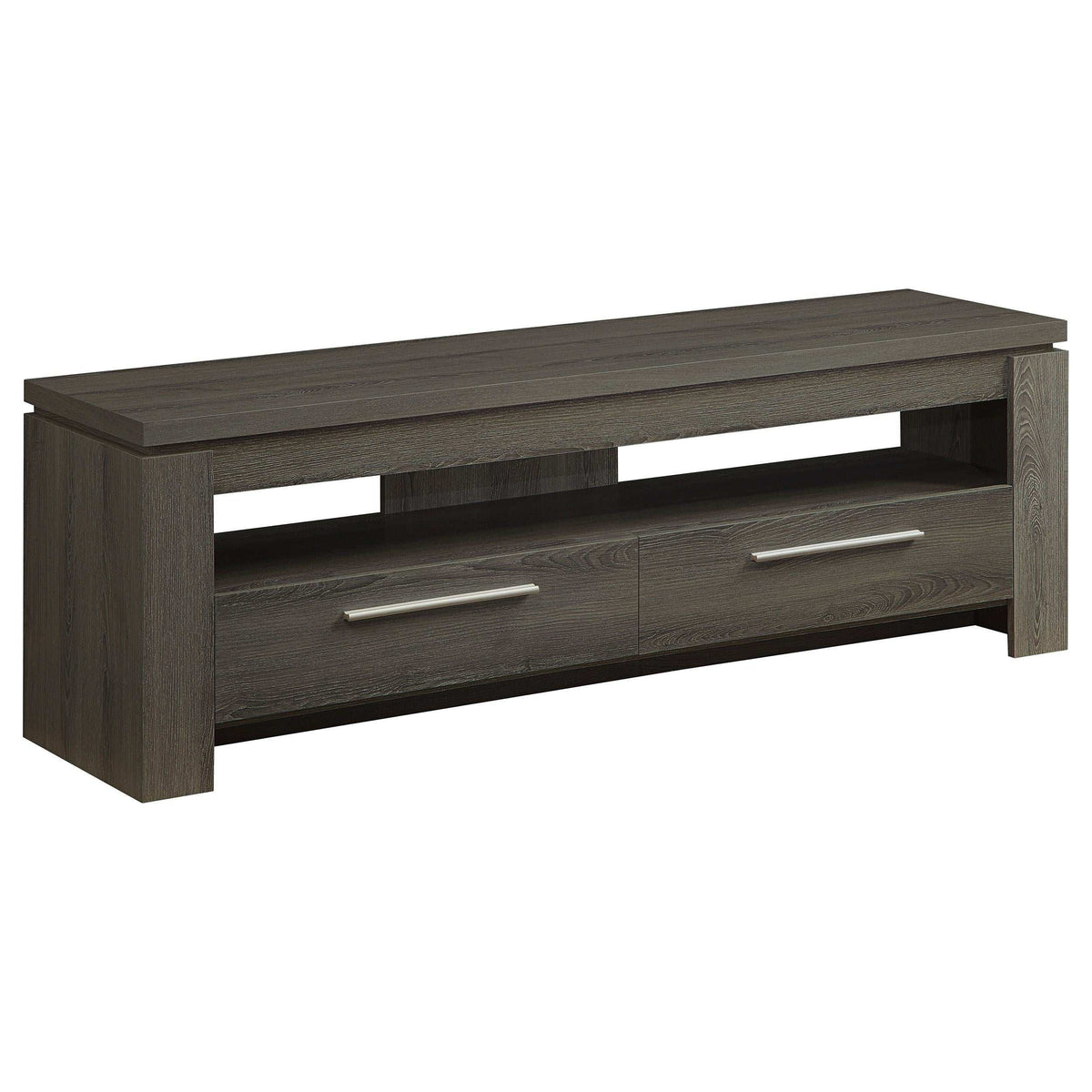 Elkton 2-drawer TV Console Weathered Grey Half Price Furniture