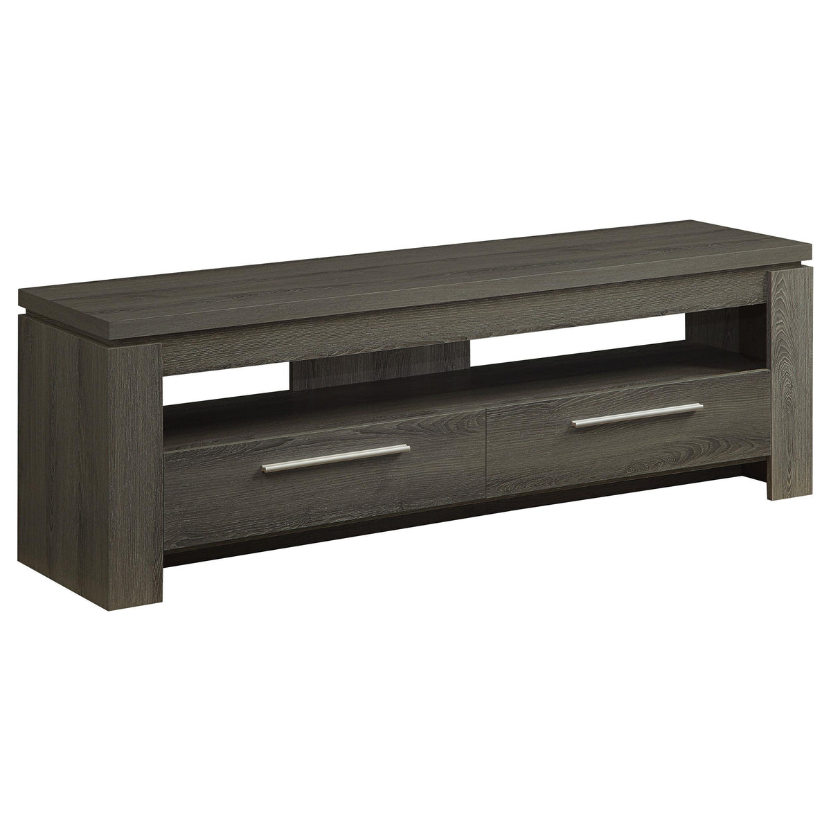 Elkton 2-drawer TV Console Weathered Grey Half Price Furniture