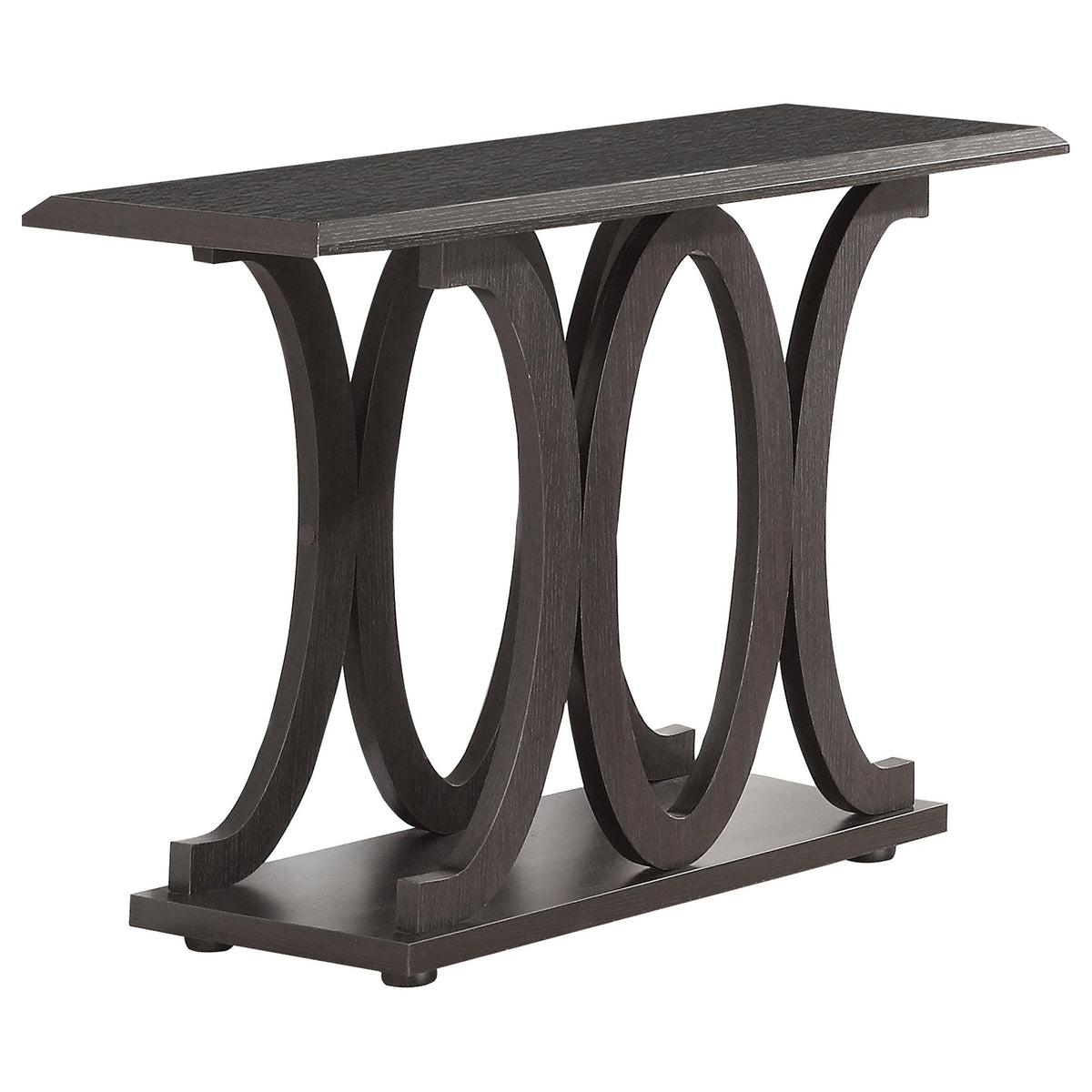 Shelly C-shaped Base Sofa Table Cappuccino  Half Price Furniture
