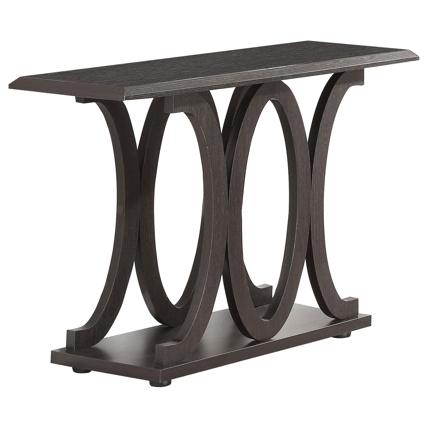 Shelly C-shaped Base Sofa Table Cappuccino Half Price Furniture