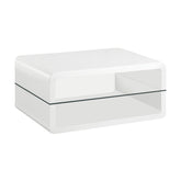 Elana Rectangle 2-shelf Coffee Table Glossy White Elana Rectangle 2-shelf Coffee Table Glossy White Half Price Furniture