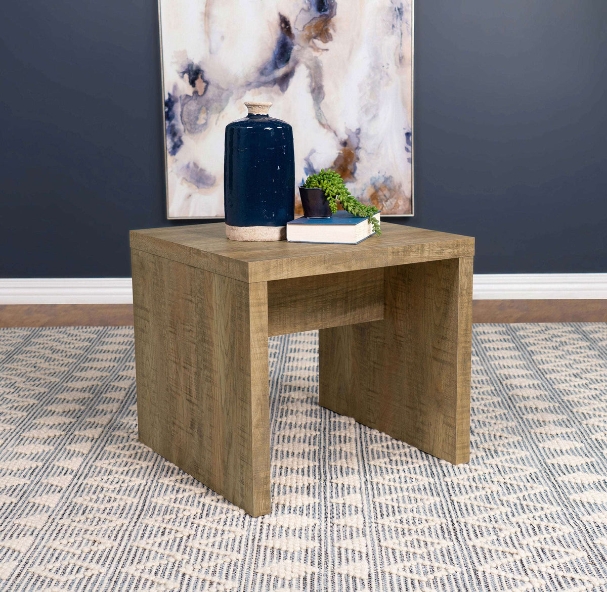 Lynette Square Engineered Wood End Table Mango Half Price Furniture