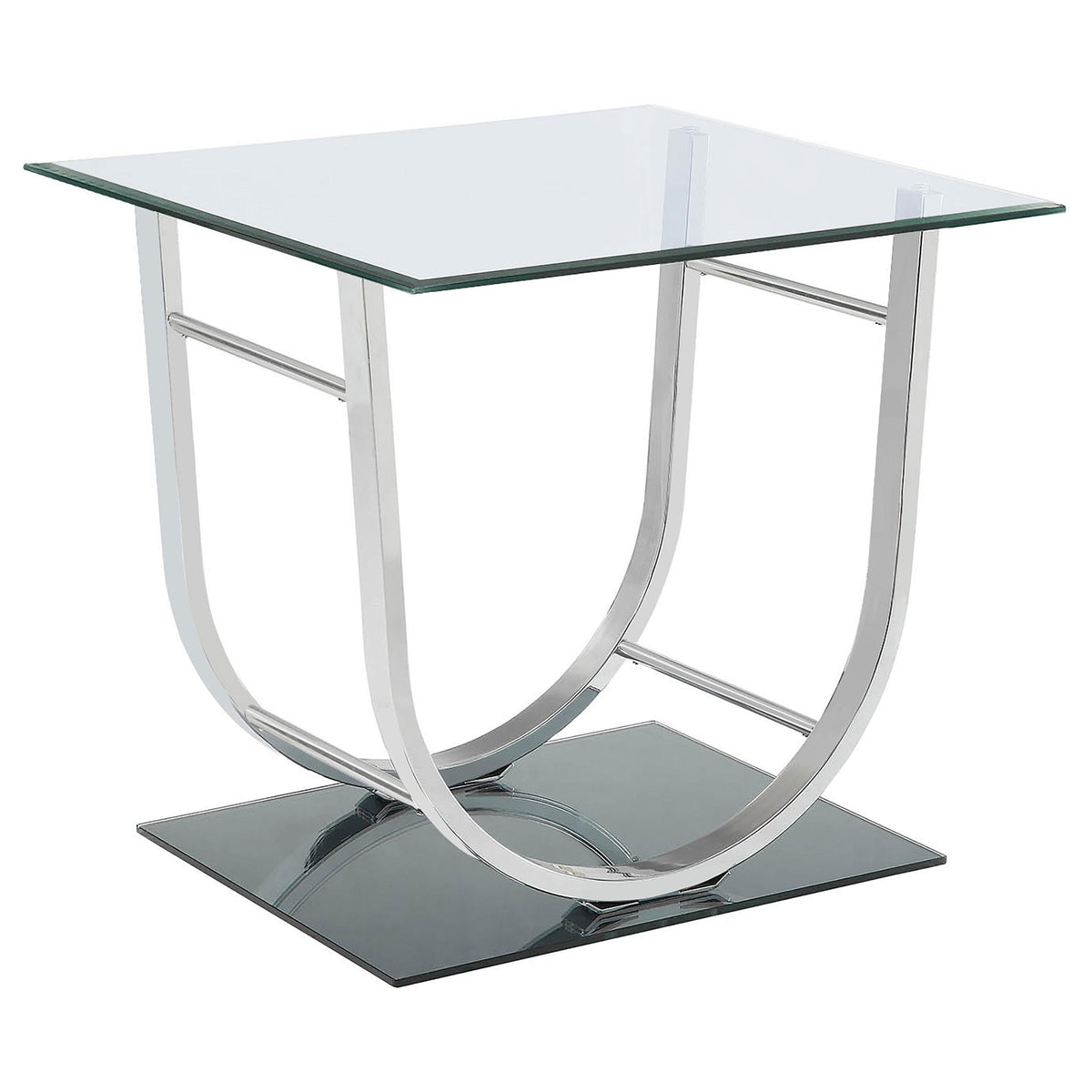 Danville U-shaped End Table Chrome  Half Price Furniture