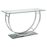 Danville U-shaped Sofa Table Chrome Half Price Furniture