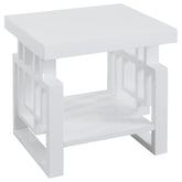 Schmitt Rectangular End Table High Glossy White Half Price Furniture