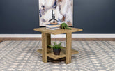 Dawn Square Engineered Wood End Table With Shelf Mango Half Price Furniture