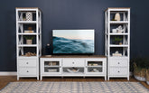 Angela 3-piece Entertainment Center With 67" TV Stand Brown and White Half Price Furniture