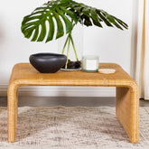 Juanita Square Rattan Coffee Table Natural  Half Price Furniture