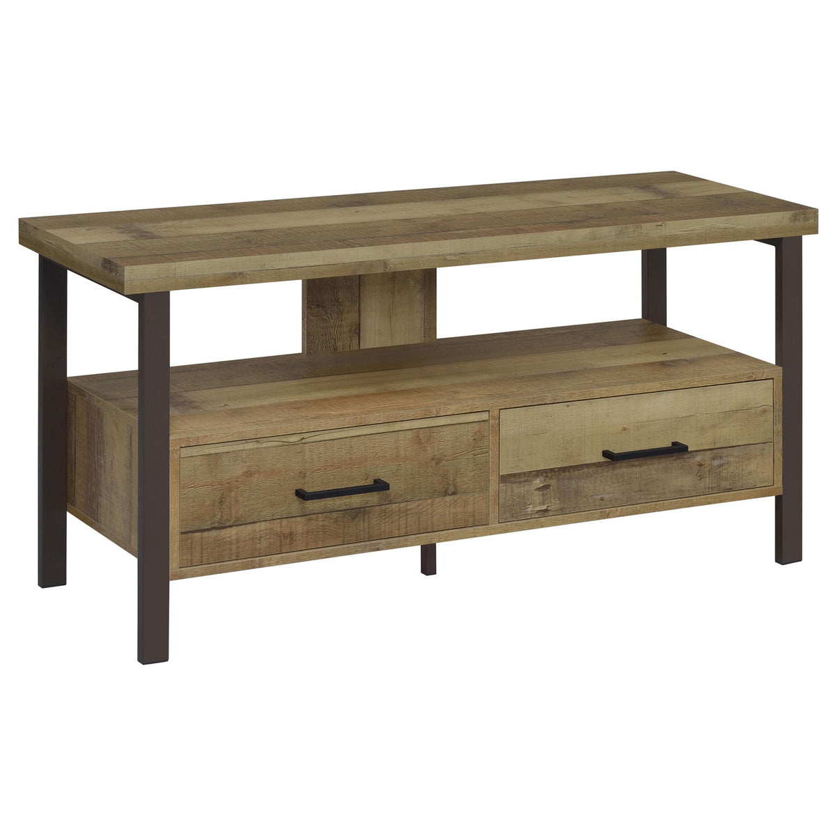 Ruston 48" 2-drawer TV Console Weathered Pine Ruston 48" 2-drawer TV Console Weathered Pine Half Price Furniture