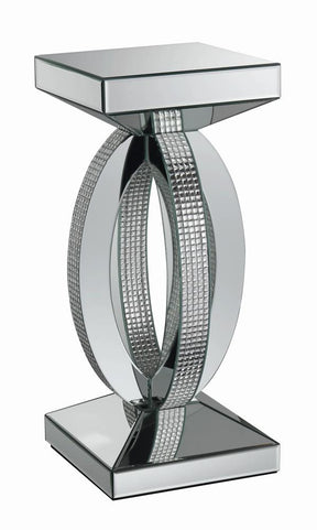 Amalia Square End Table with Lower Shelf Clear Mirror Half Price Furniture
