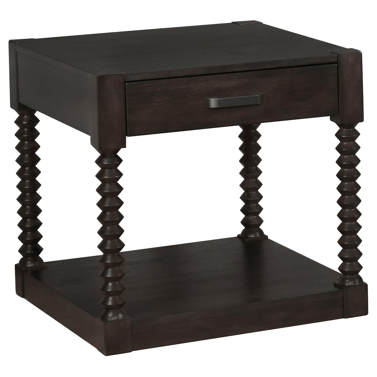 Meredith 1-drawer End Table Coffee Bean  Half Price Furniture