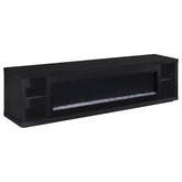 Deiter 79-inch fireplace TV stand in black