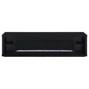 Deiter fireplace TV stand black