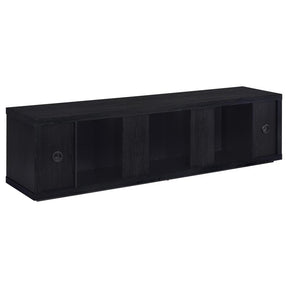 Deiter fireplace TV stand black