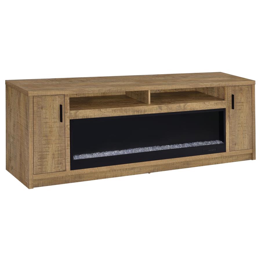 Eddy 79-inch fireplace TV stand in mango